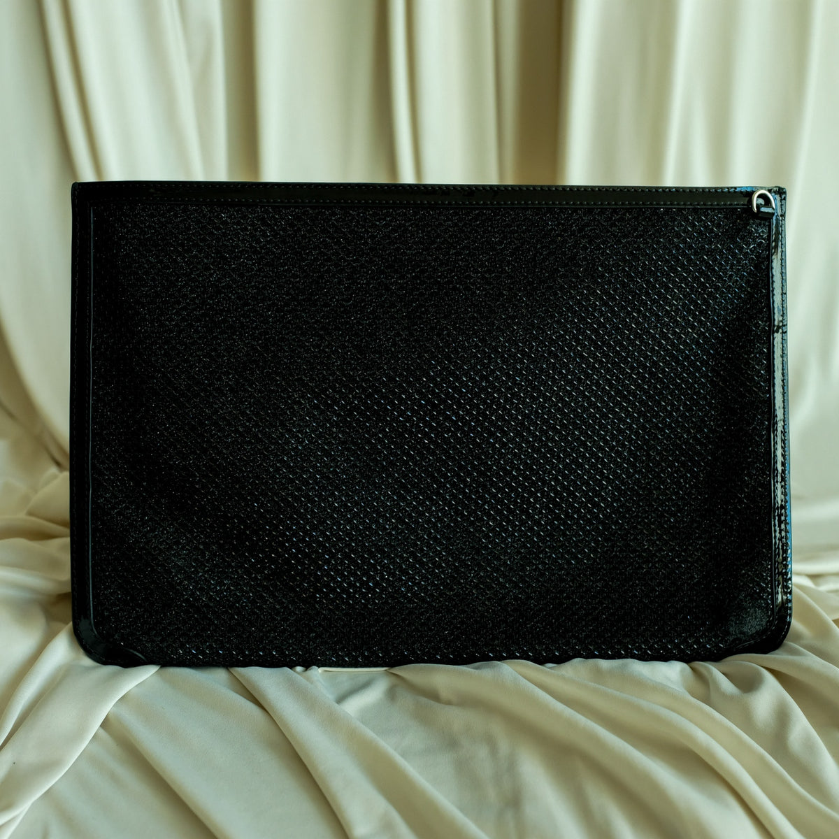 Christian Louboutin Spikes PVC Clutch - Black, Gold Studs, Crossbody