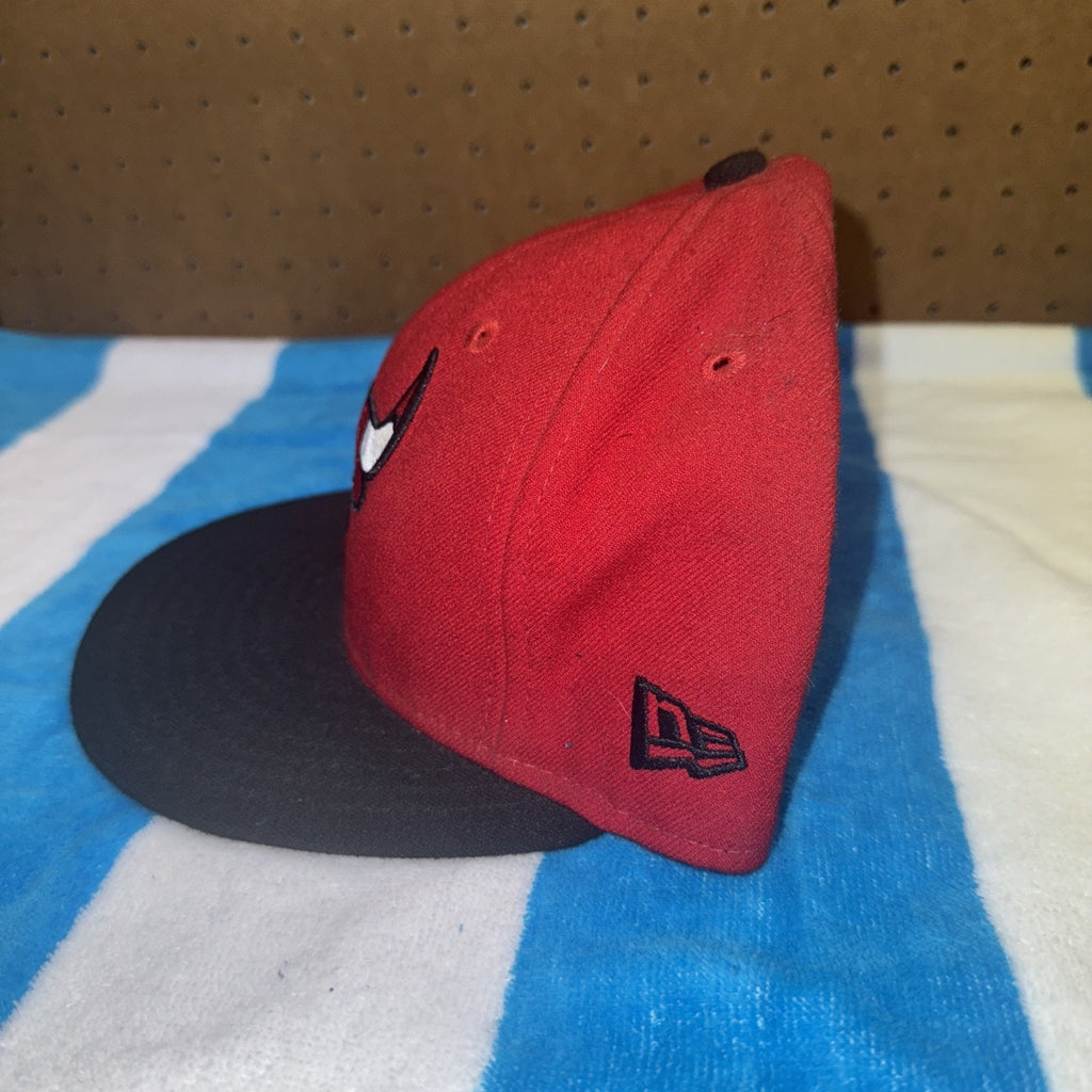 Size 7 3/4 - New Era 59Fifty NBA Chicago Bulls Fitted - Red - Black