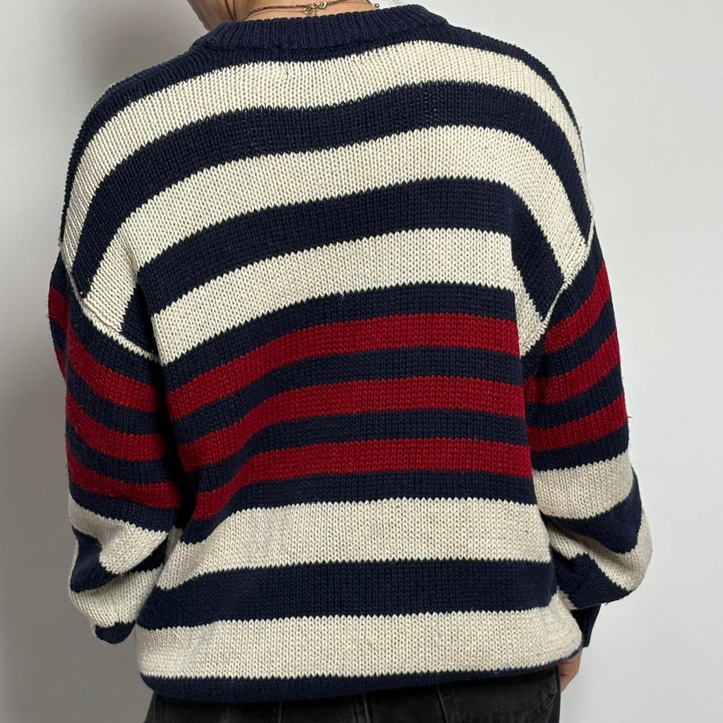 Vintage American Eagle Fair Isle Sweater | Patriotic Stripes