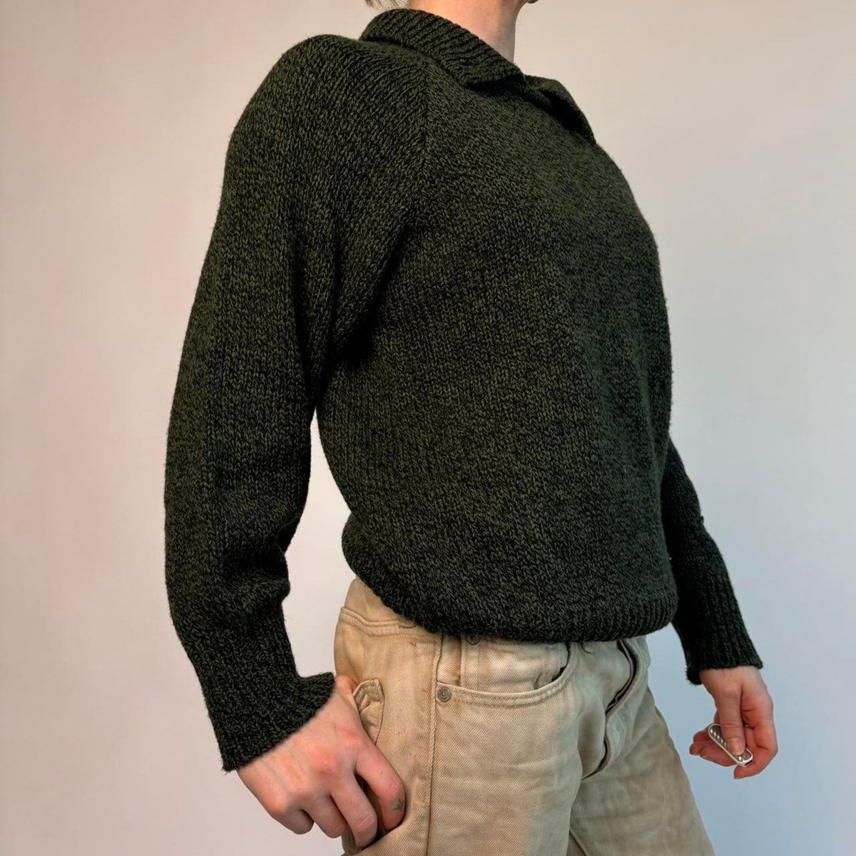 Vintage Genoa by Brenda Lim Green Sweater - Size Large