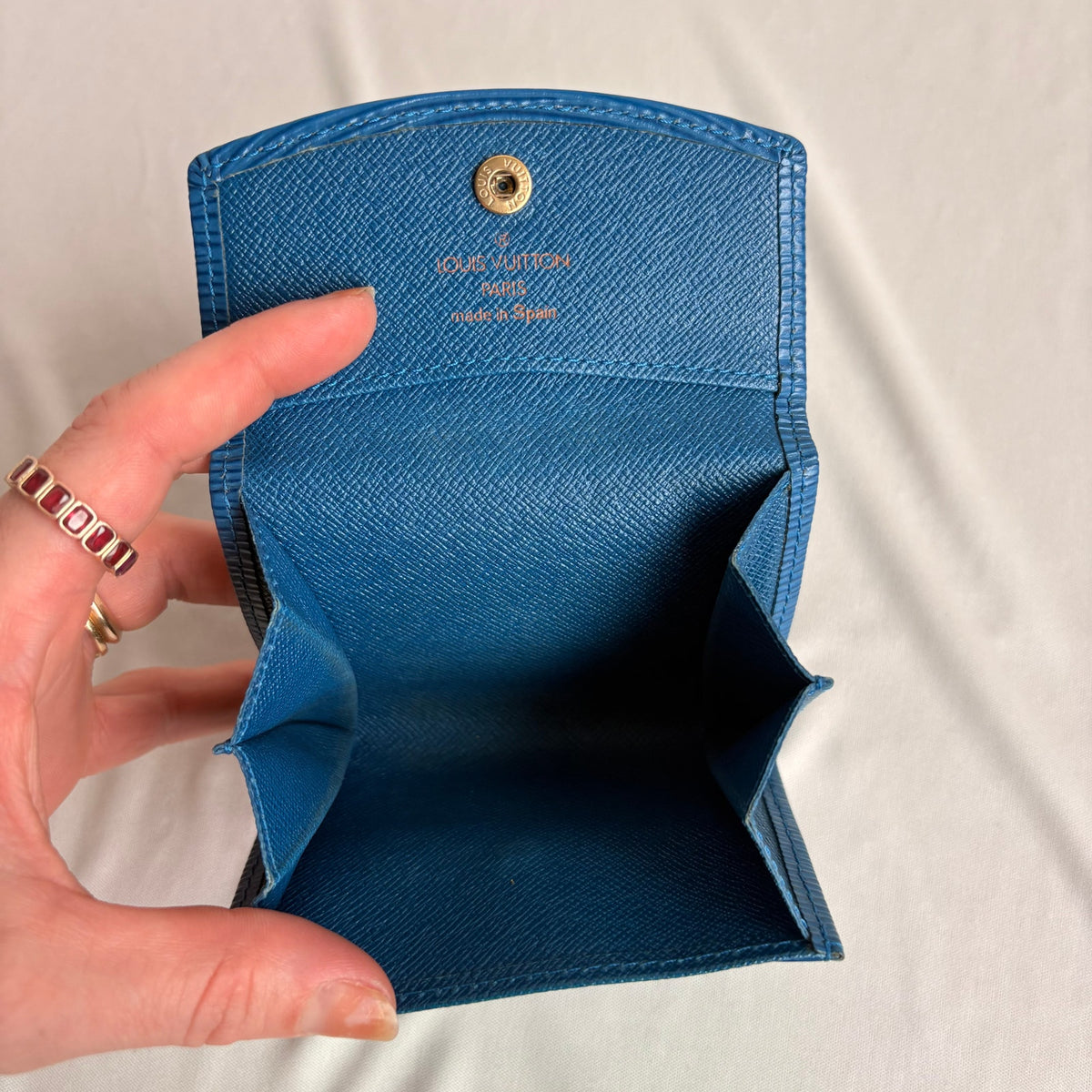 Louis Vuitton Toledo Blue Epi Leather Wallet