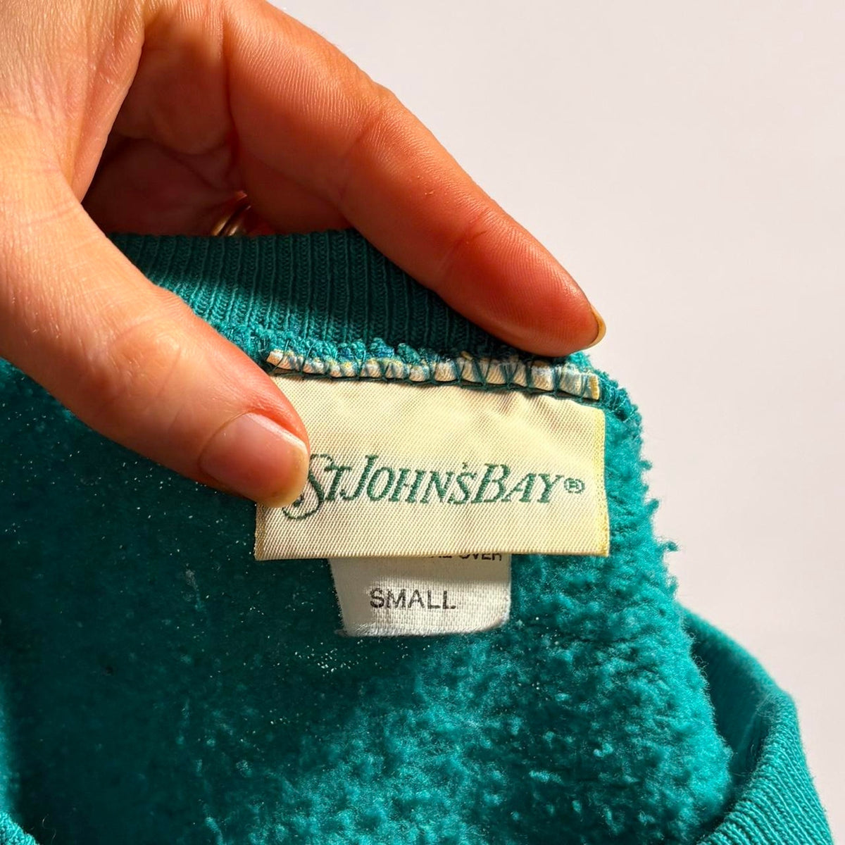 Vintage 1980s St. John's Bay Sweatshirt - Teal, Size Small