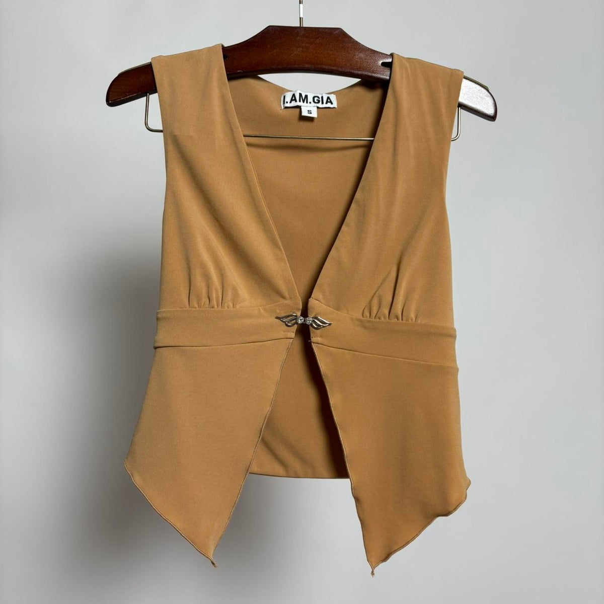 I.AM.GIA Kaia Top in Tan Size Small