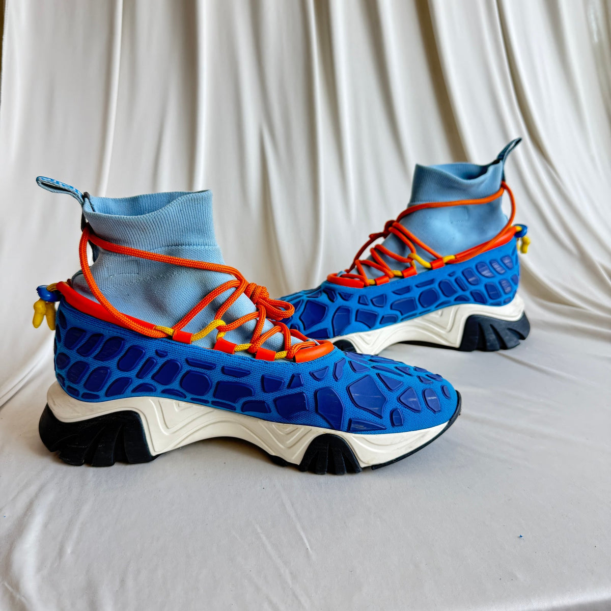Versace Squalo Knit 'Drawstring - Blue Mens Size 46 (US M13)