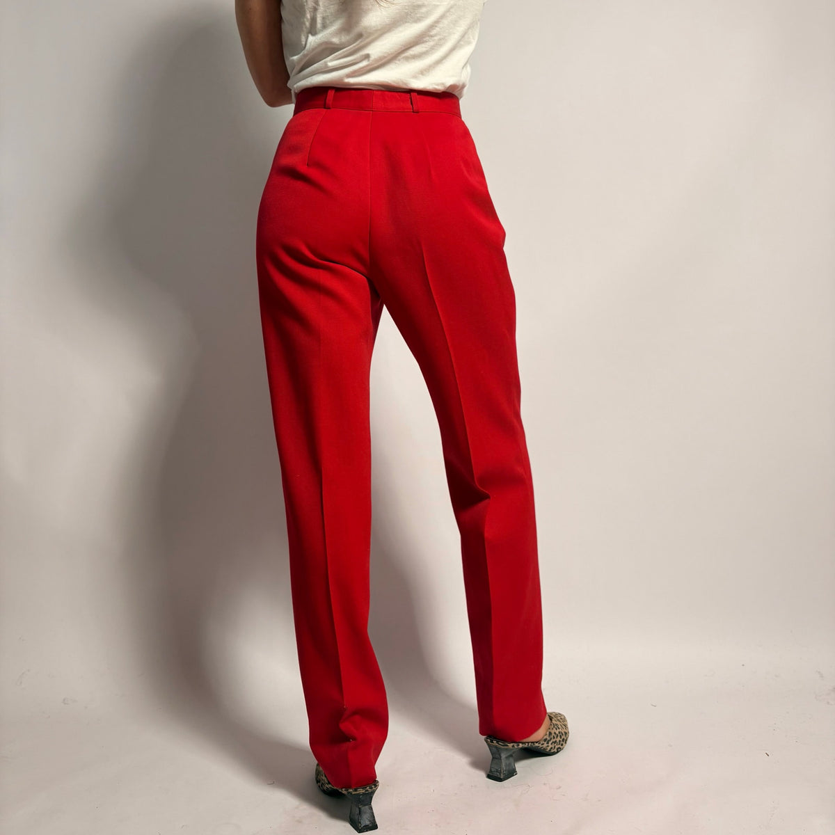 Vintage Bossonova Red Wool Trousers - Size 6 (Fits 2)
