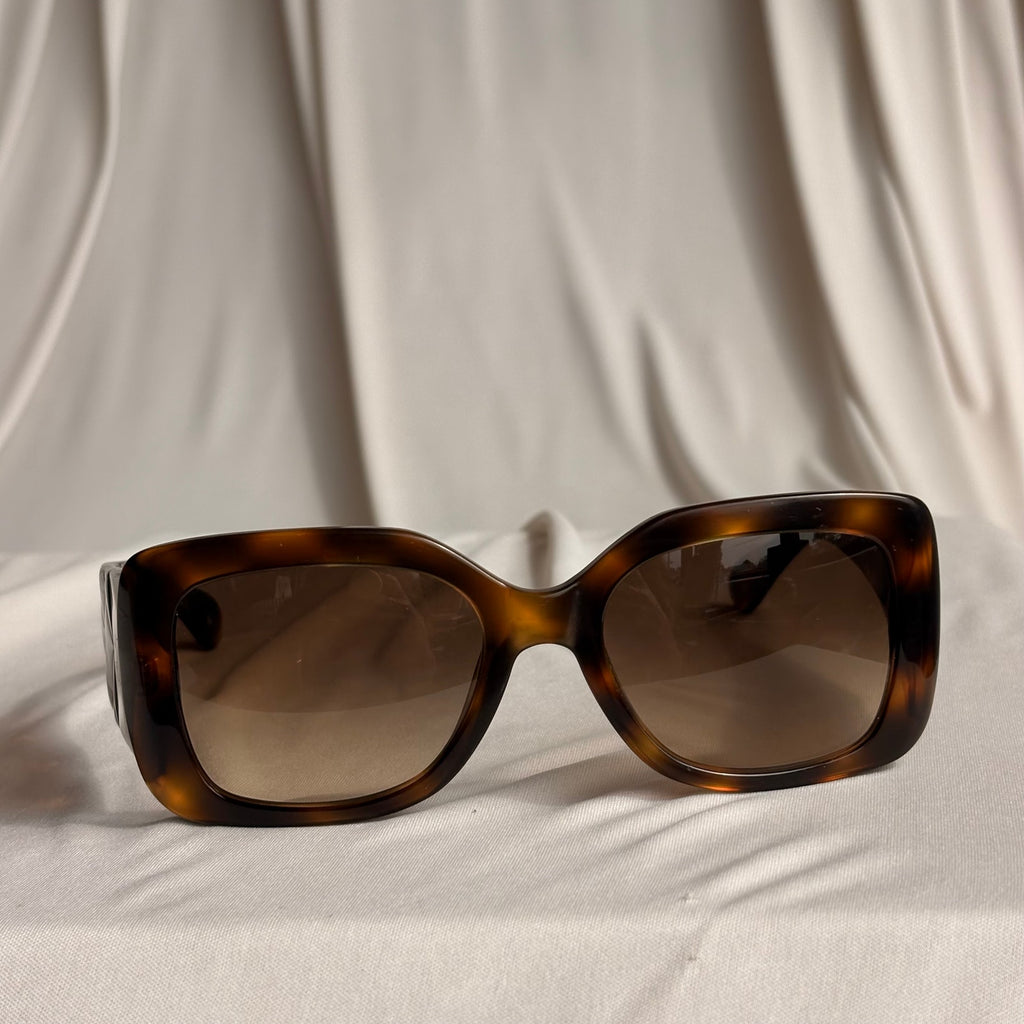 Vintage Chanel 5019 Sunglasses - Havana Tortoise, Quilted CC