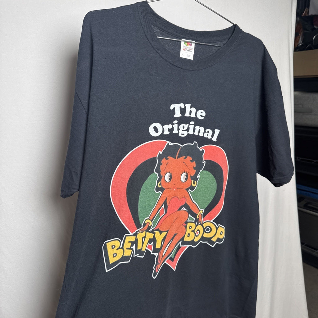 Size XL Men’s Fruit Of The Loom The Original. Betty Boop Tee Shirt Black