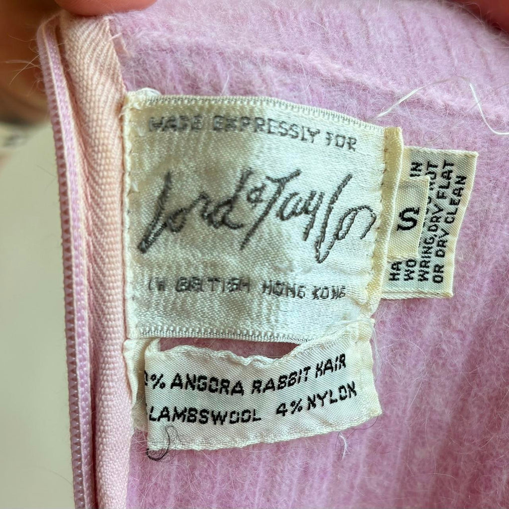 Lord & Taylor Light Pink Angora & Lambswool Turtleneck - Size Small