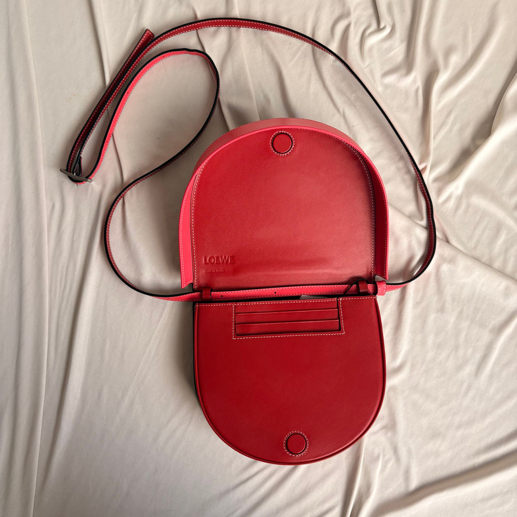Loewe Heel Mini Bag - Pomodoro Poppy Pink Calfskin